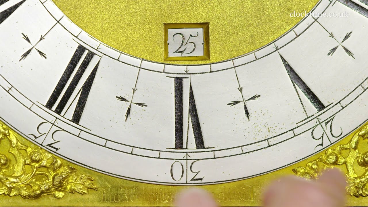 Clocktime: Milbourn Tompion Longcase c1699, 02 The Dial