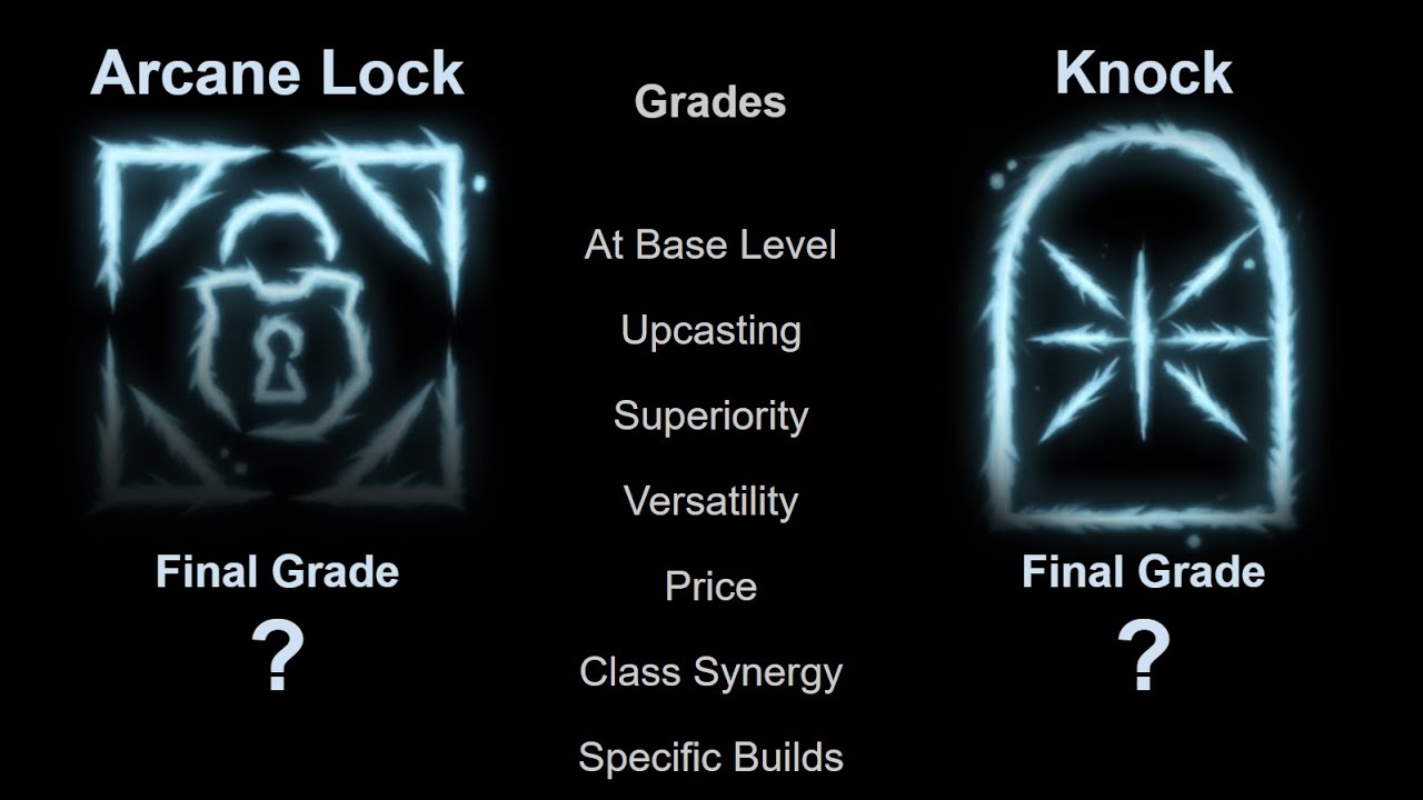 Насколько сильны заклинания Arcane Lock и Knock? — BG3 Report Cards / Tier List