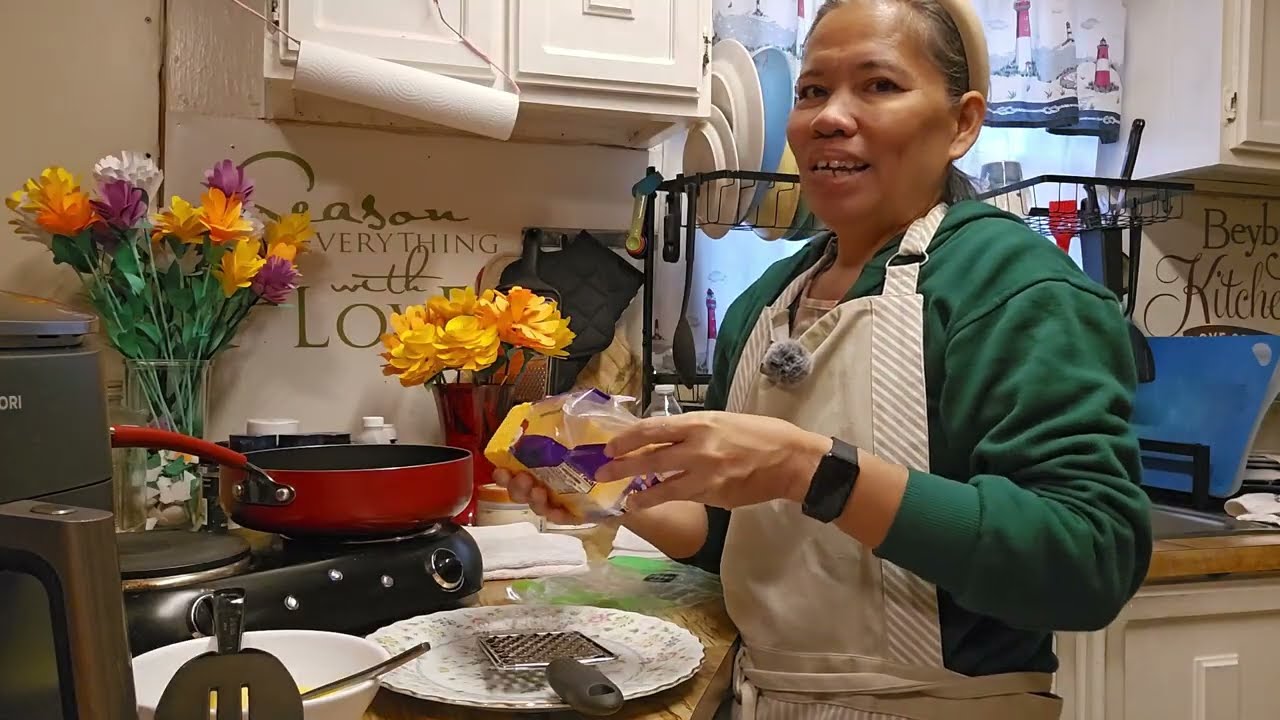 My 1st day in us after vacation in the Philippines 🇵🇭 cooking egg my husband breakfast weather cold 