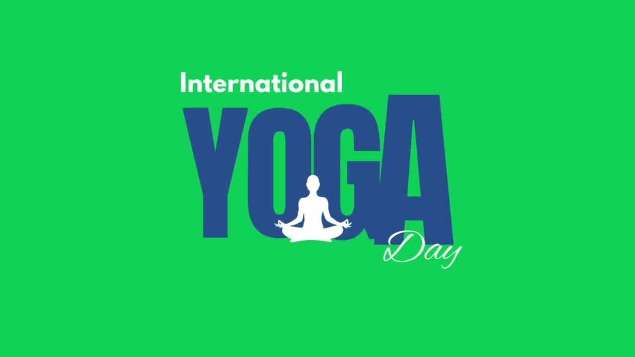 International Yoga Day Text Animation Green Screen | 4K | Global Kreators