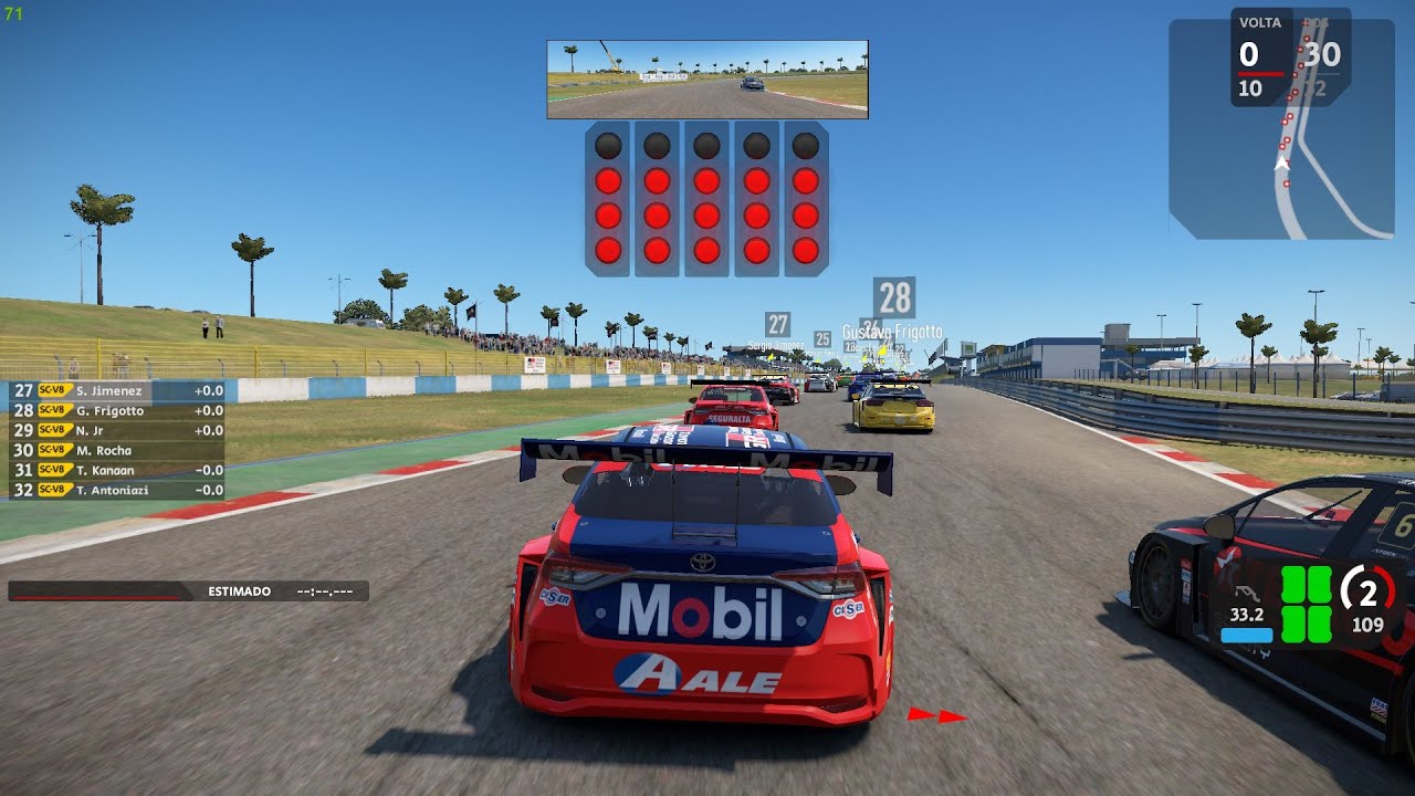 Stock car 2022 no Automobilista 2 , testando o volante clone sem force feedback