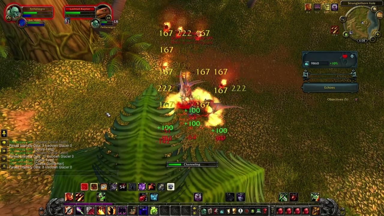 Ebonhold warlock instant reign of fire healing corruption hellfire aoe farm