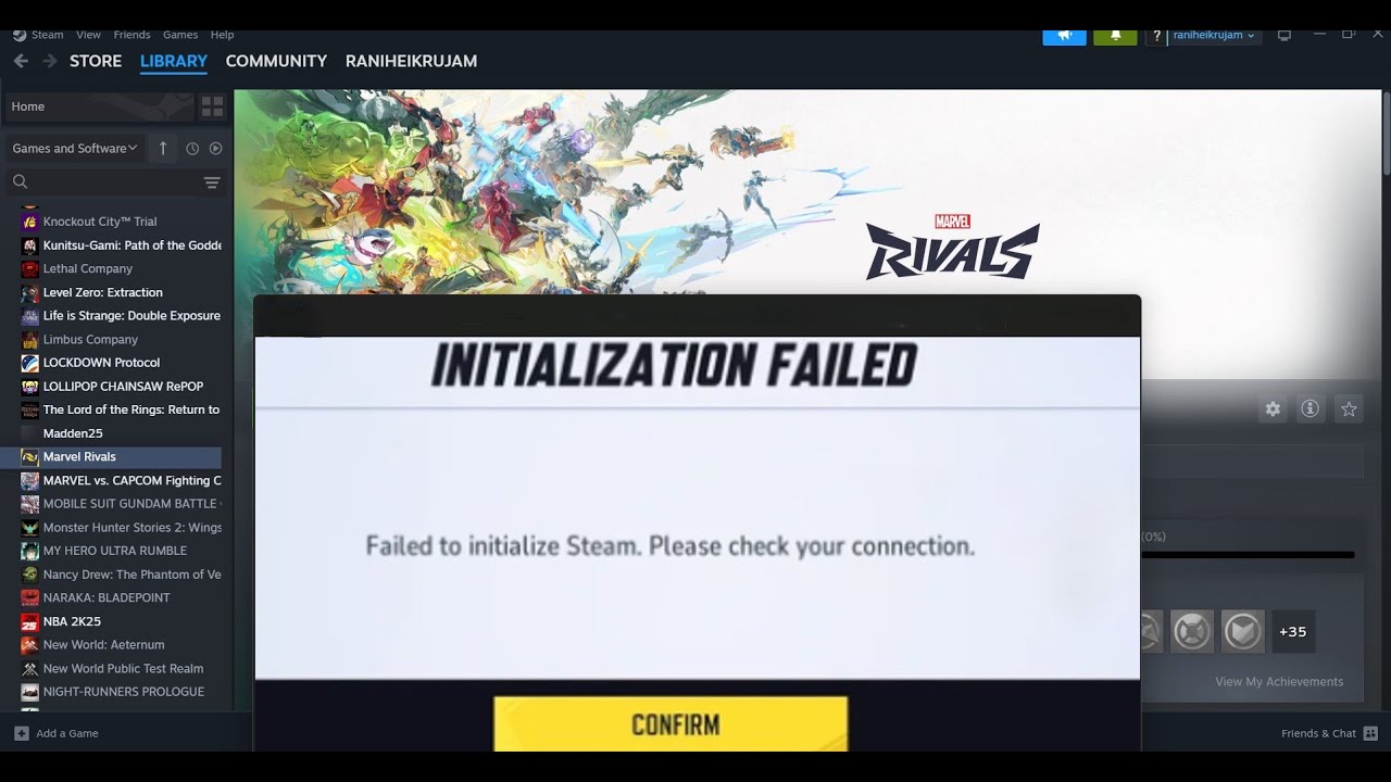 Fix Marvel Rivals Error Initialization Failed Error Failed to Initialize Steam