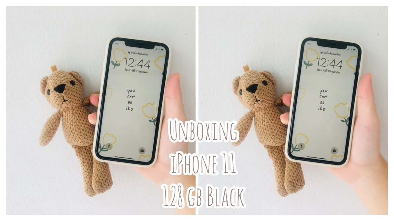 Unboxing 📦iPhone 11 black 128 GB 2021📦+ ติดฟิล์ม
