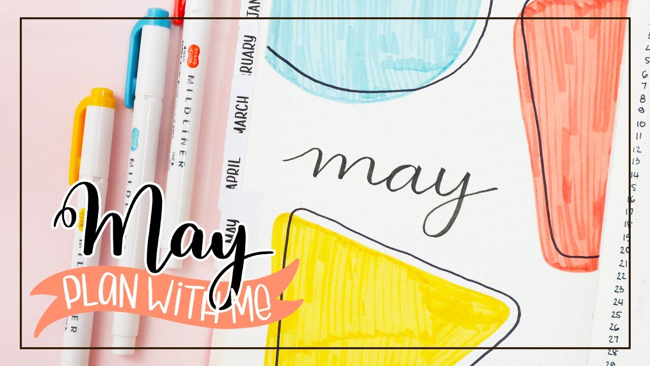 PLAN WITH ME - May 2021 Bullet Journal Setup | Easy & Simple Theme