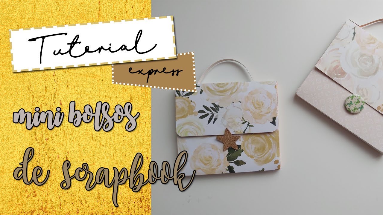 TUTORIAL: BOLSO SCRAPERO | CON SOLO UNA HOJA DE PAPEL DE SCRAPBOOK