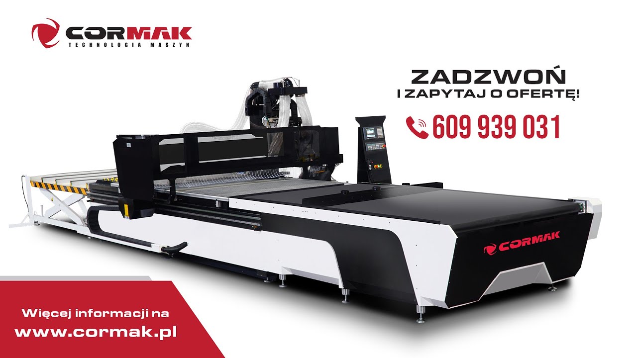 Centrum obróbcze CNC  do nestingu ZAŁADUNEK / ROZŁADUNEK , Ploter frezujący CNC 2100x3200 CORMAK