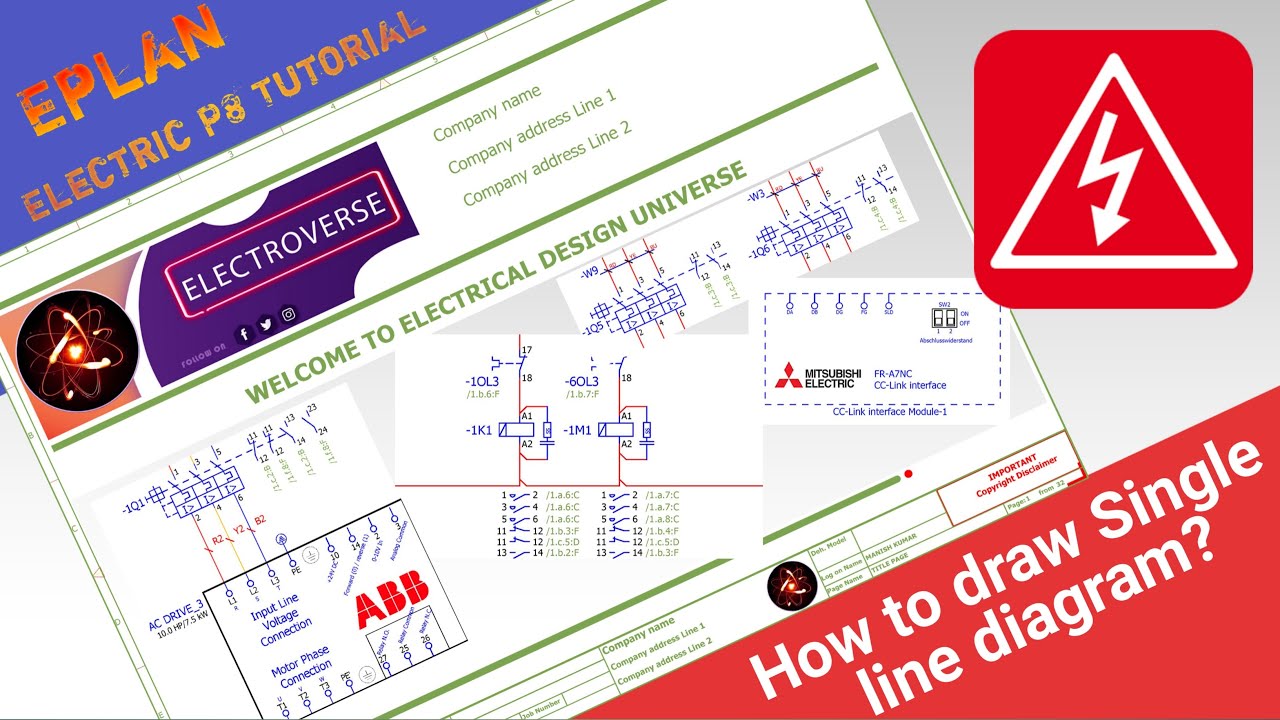 How to Draw Single line diagram in EPLAN Electric P8 I SLD In Eplan I ElectroVerse