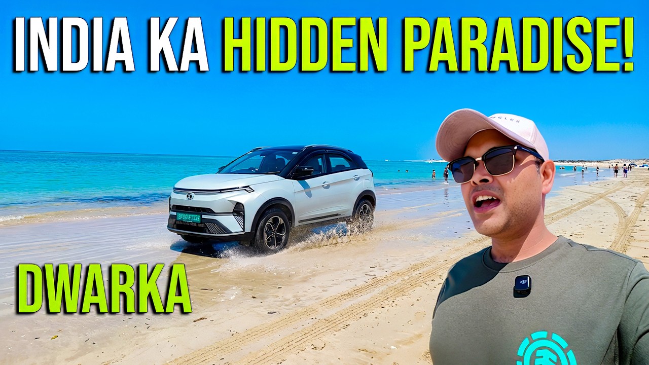 Gujarat Ka Itna Beautiful Beach? Shivrajpur Surprised Me | EV Road Trip to Dwarka | Worth It or Not?