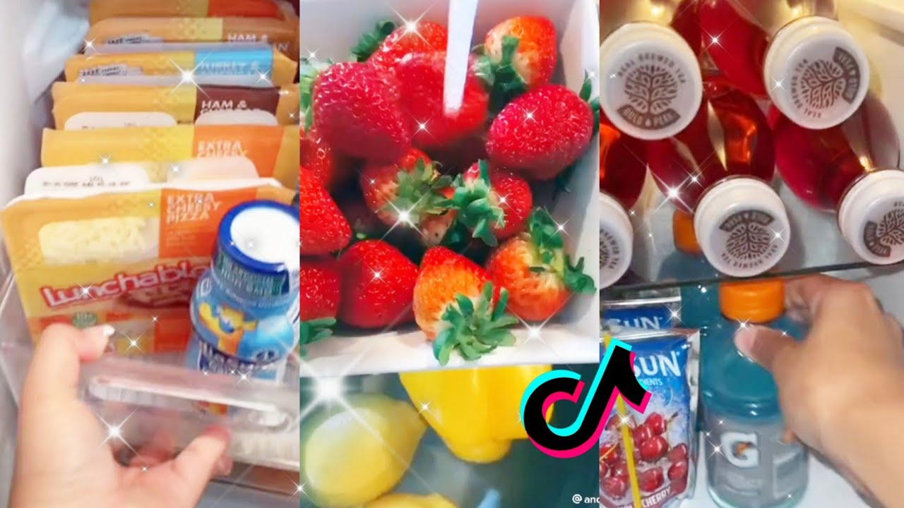 random food restock and organizing mini fridge #2