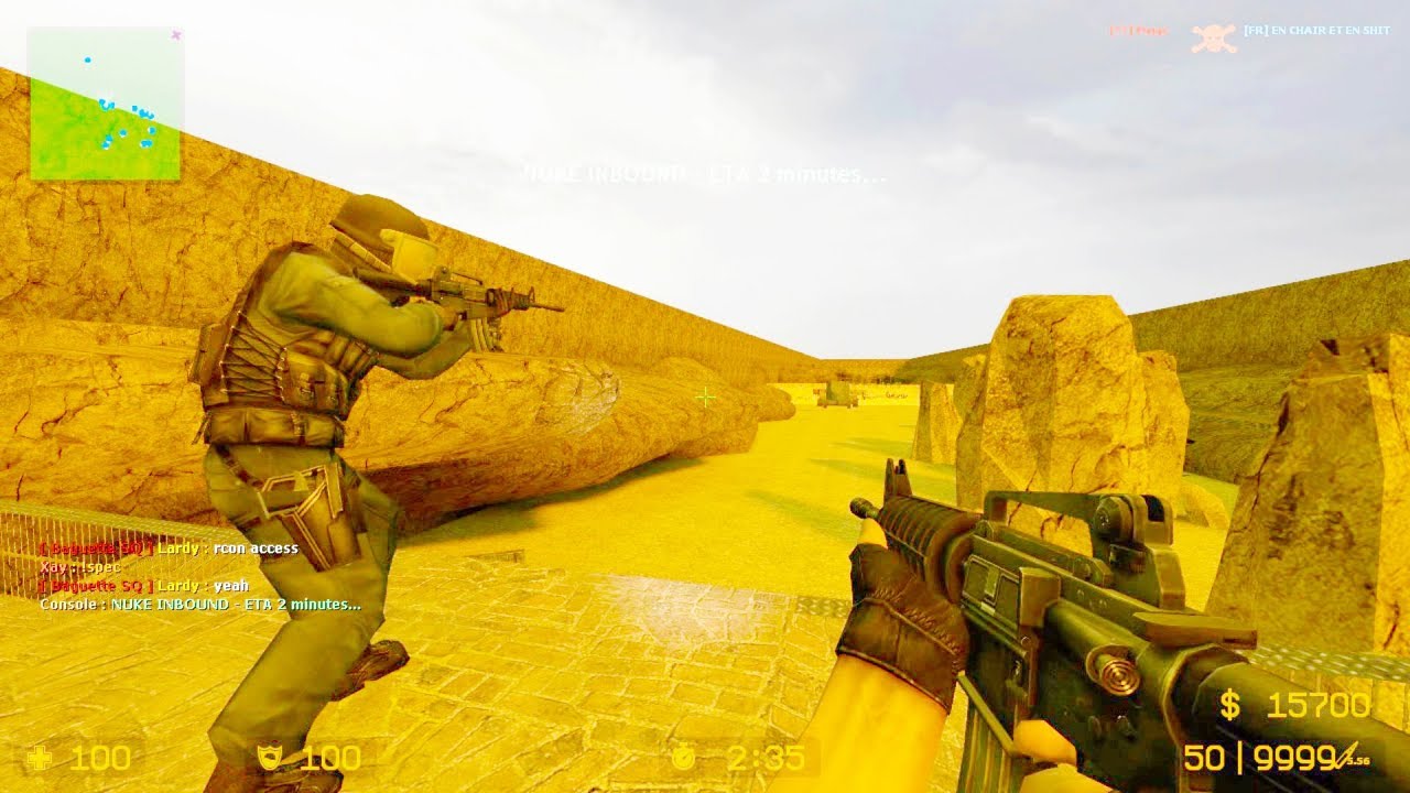 Counter Strike Source - Zombie Escape Nemesis Mod online gameplay on Dust Escape map