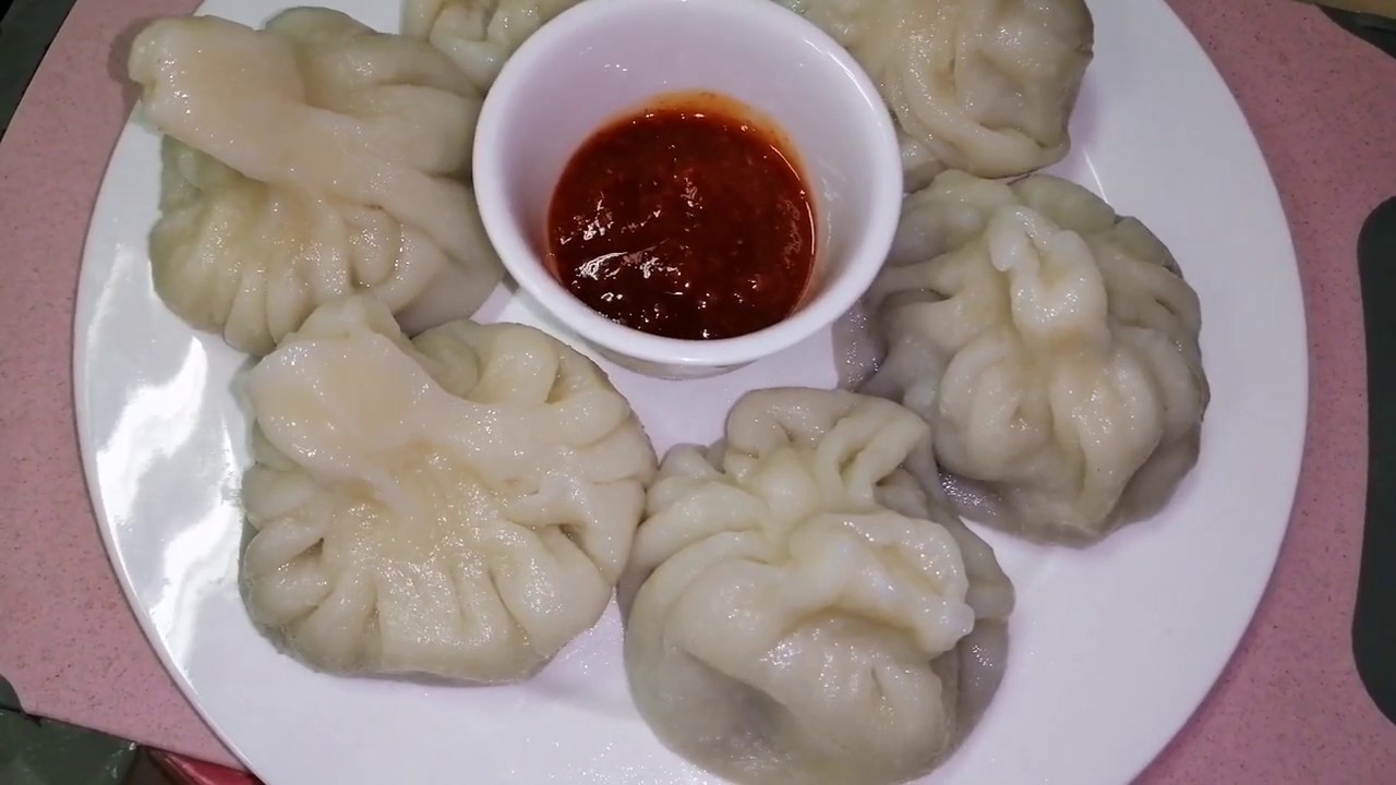 Khinkali with mutton. Georgian dish.