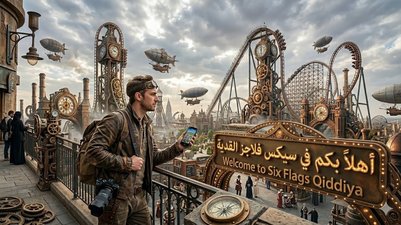 فلوق زيارتي  six flags القدية احدث مشاريع السعودية
