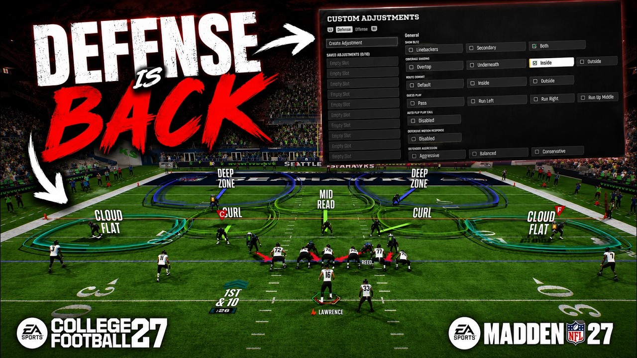 НОВАЯ защита в Madden 27 и College Football 27 ПРОСТО ОГОНЬ! Новые тренерские настройки + Первые ...