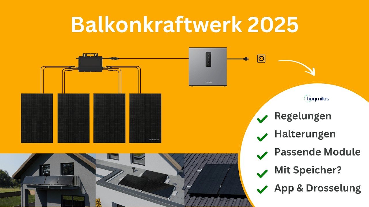 Balkonkraftwerk 2025: Was du bei Planung, Verschaltung & Drosselung unbedingt wissen musst!