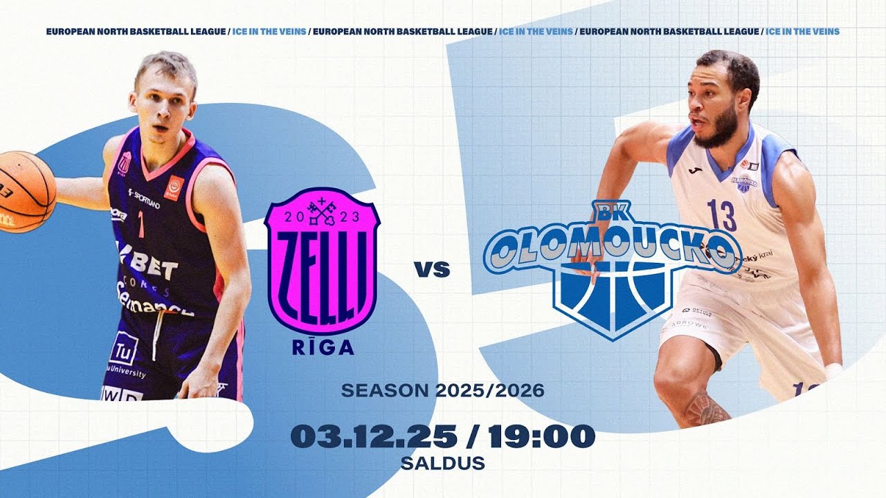Riga Zelli v BK Olomoucko | Dec 3, 2025, 7:30 PM | ENBLeague 2025/26
