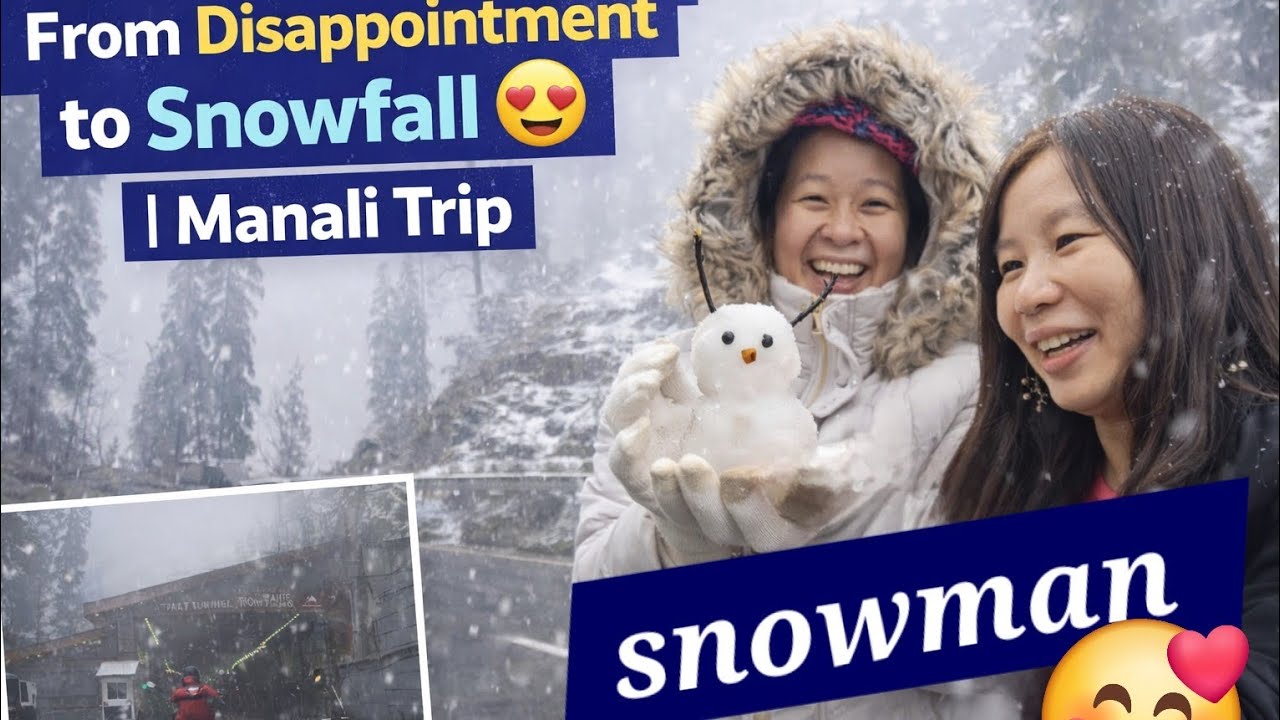 Return day snowfall surprise at Atal Tunnel ❄️ 😊 