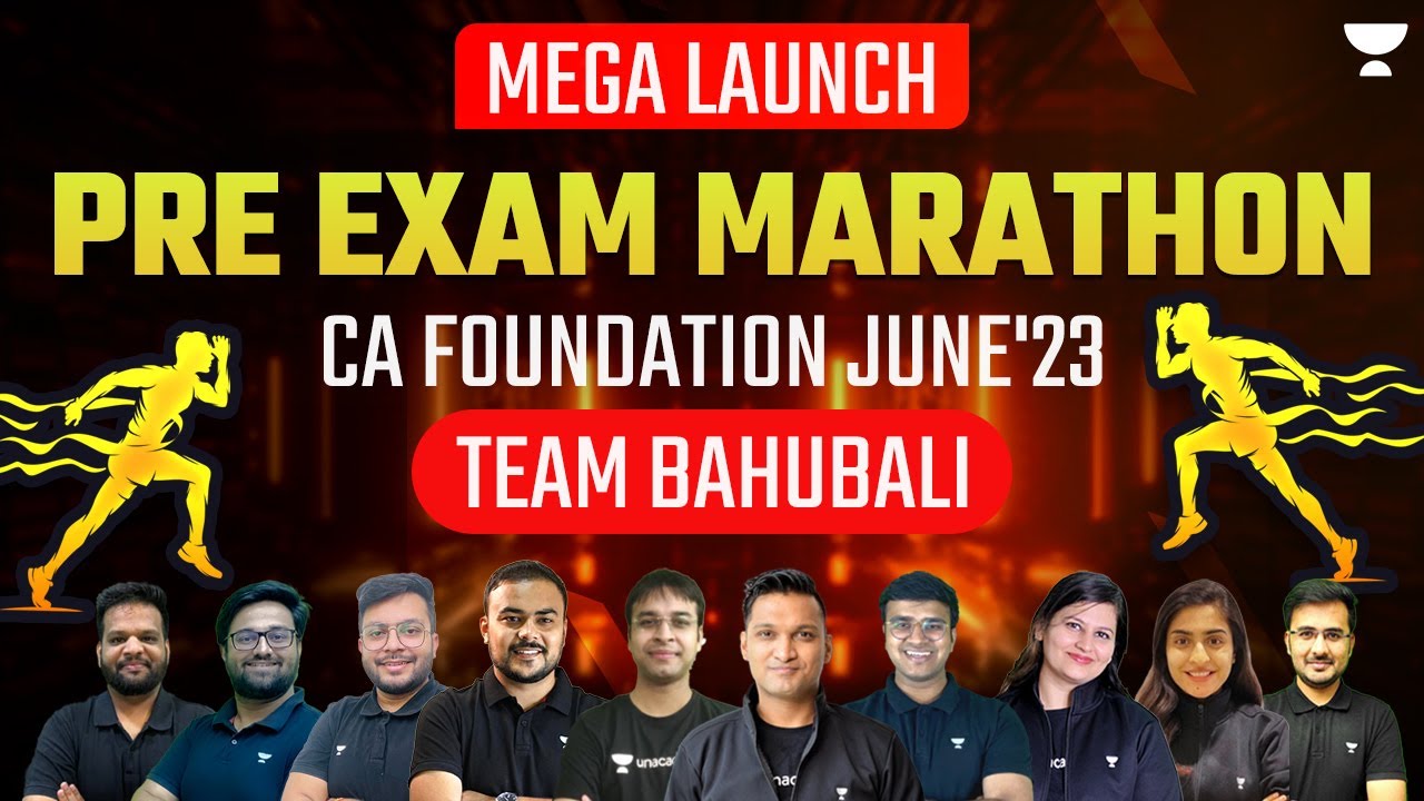 Mega Launch | Pre Exam Marathon | CA Foundation June'23