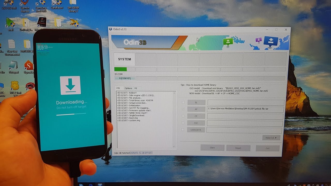 Without box.Samsung A5 2017 SM-A520F Latest Binary 5.Remove Google Account,Bypass FRP.