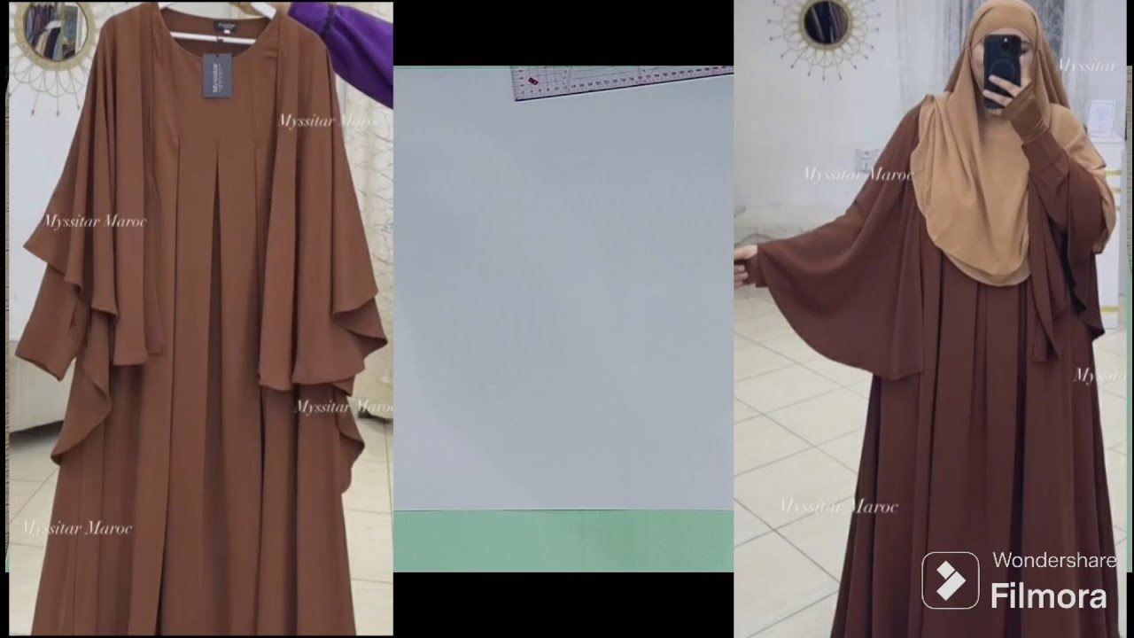 تفصيل عباية بالكاب على الباطرون و طريقة الفصالة على الثوب