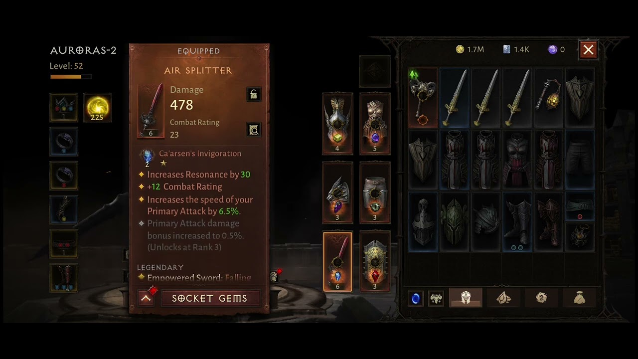 Diablo Immortals - Crusader ; Ashworld Cemetery