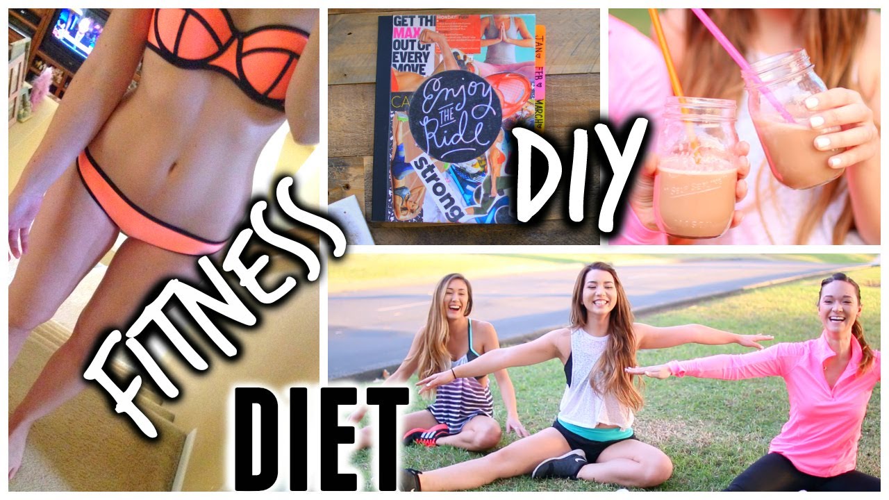 Fitness Diet Routine 2015 ♡ DIY Workout Planner, Smoothie, Snacks, + More!!!