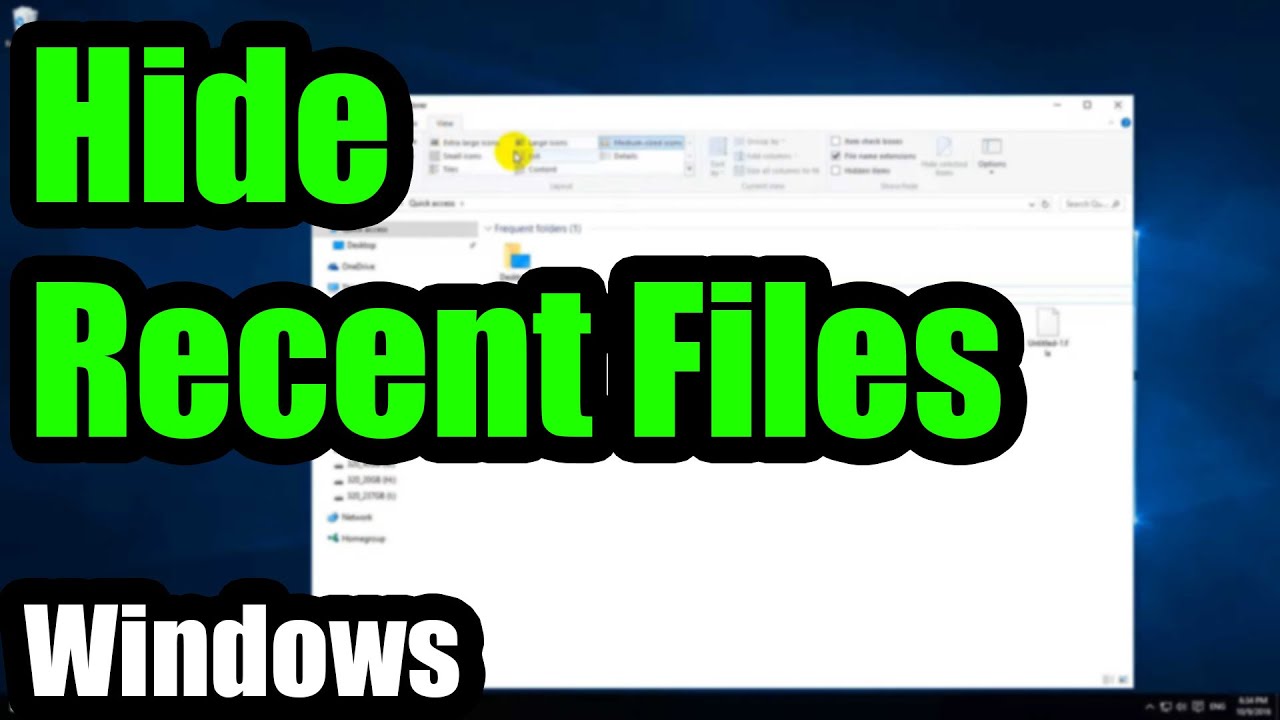 Как скрыть недавние файлы в &laquo;Проводнике&raquo; (Windows 10, Конфиденциальность)