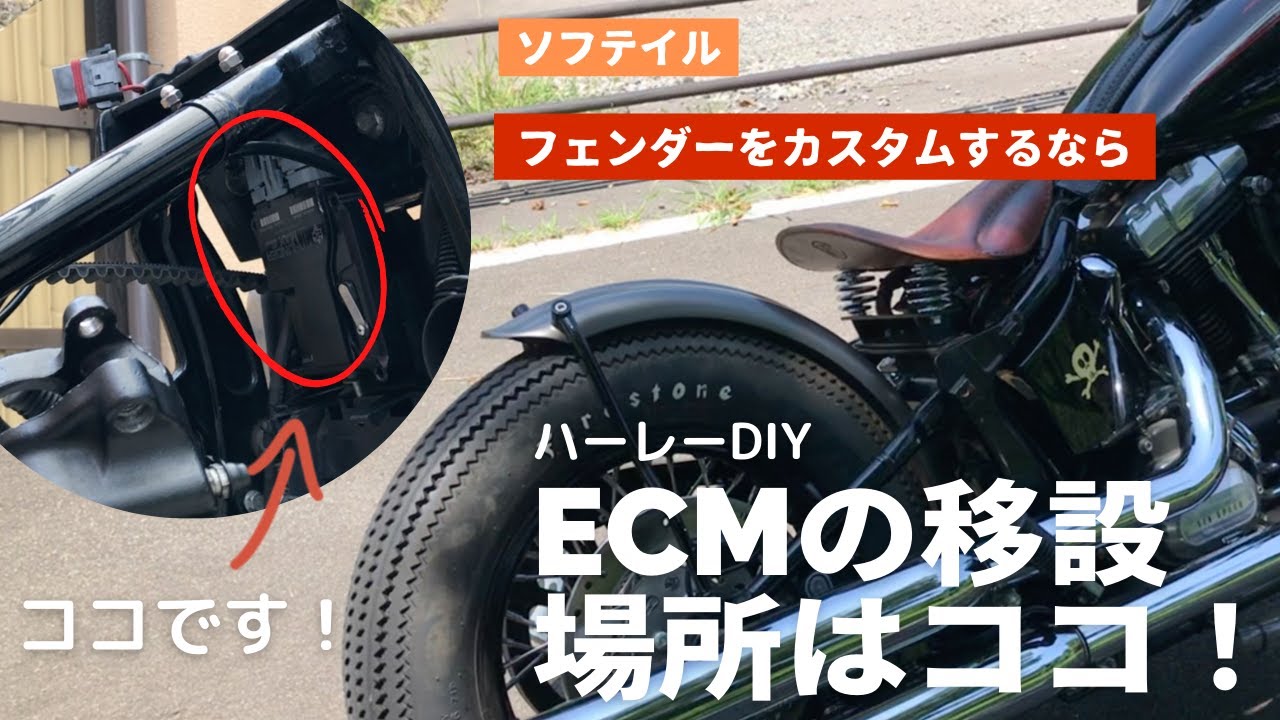 【ハーレーDIY】ソフテイルのECMの移設方法解説