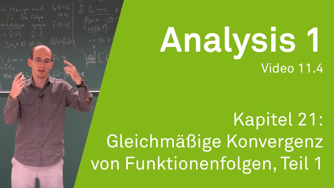 Analysis 1 WS 20/21 Video 11.4 - Kapitel 21: Gleichmäßige Konvergenz von Funktionenfolgen, Teil 1
