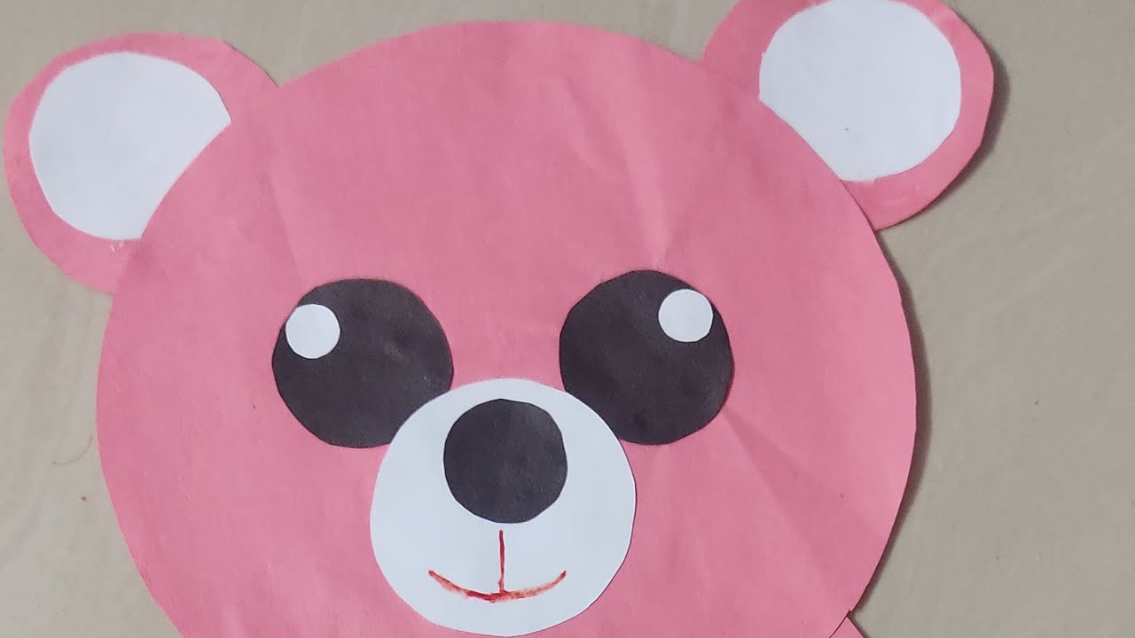Cut and Easy Paper Teddy Bear craft/ Pink day Celebration in The School/ Easy Papercraft 