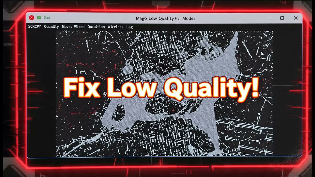 How to Fix Low Quality in SCRCPY   Wired and Wireless Versions