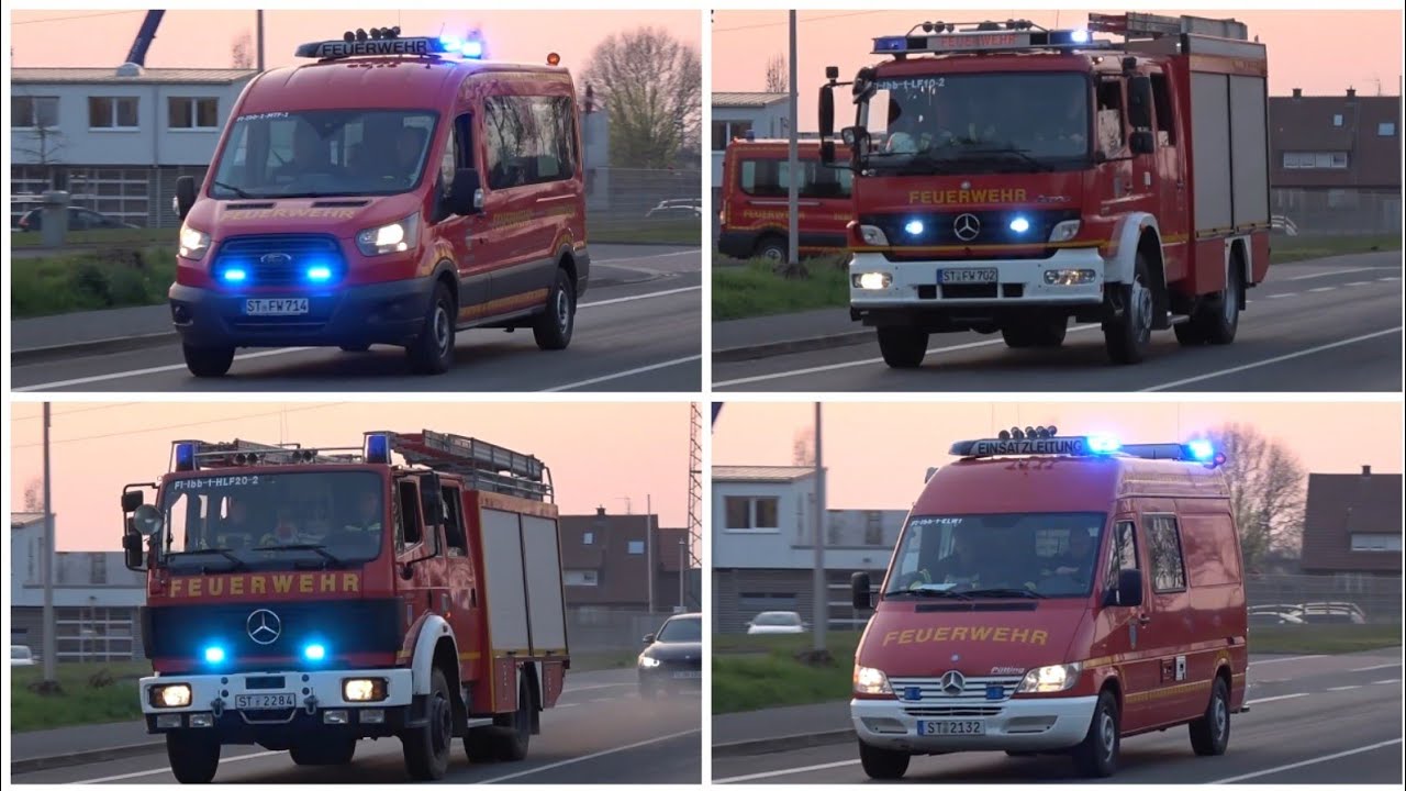 [FF Alarm während Dienstabend] LF-1+DLK+ELW+HLF-2+LF-2+MTF+RTW FW Ibbenbüren
