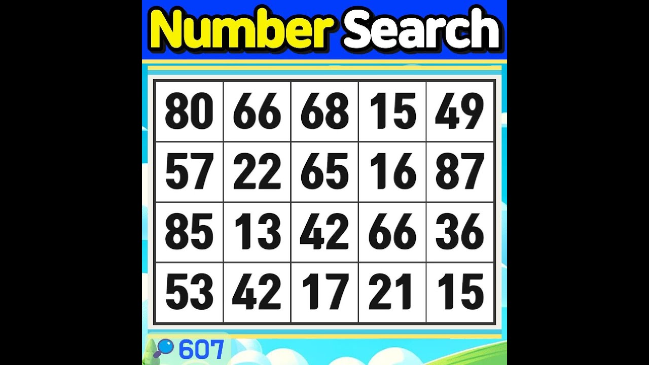 Number Search #607 This year, the sweat and effort you’ve put in will shine even brighter.【Match】