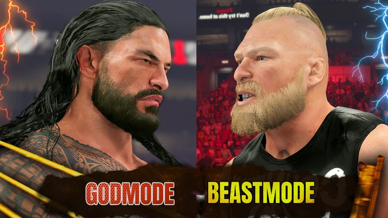 KING Tournament Finals Countdown - Beast Mode Brock Lesnar Vs God Mode Roman Reigns WWE 2K23