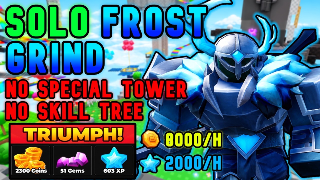 SOLO Frost Grind For Coins/EXP/Gems FULL NST - Tesla Supremacy | Tower Defense Simulator TDS