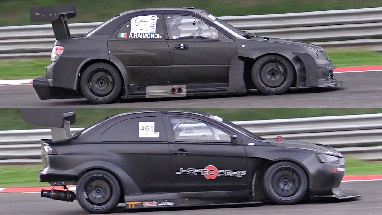 700HP Subaru Impreza vs. 800HP Lancer EVO TIME ATTACK MONSTERS @ Track | Full Carbon Track BEASTS 🔊