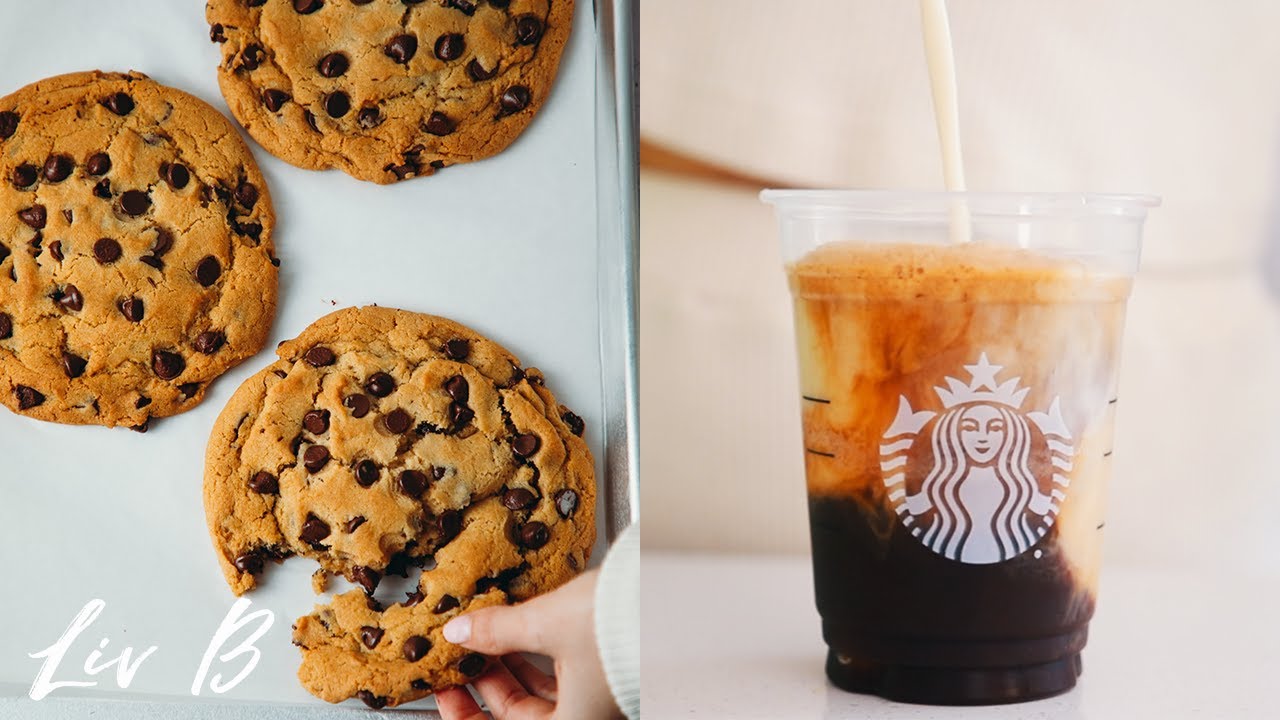 Brown Sugar Oat Milk Shaken Espresso & Giant Bakery-Style Cookies | The Coffee Shop Series (vegan!)