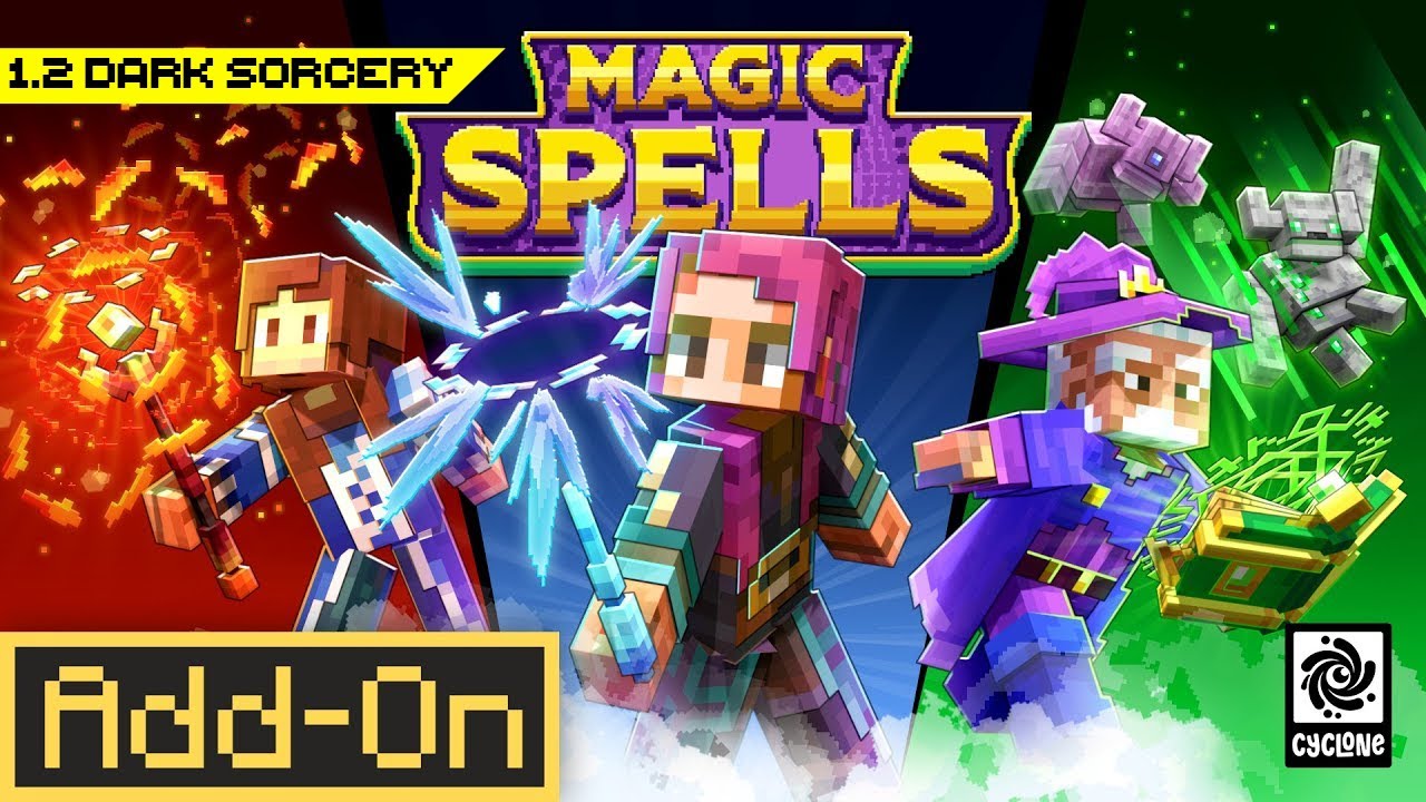 БЕЗУМНЫЕ заклинания тёмной магии! - Обновление дополнения Magic Spells 1.2 (Minecraft Bedrock)