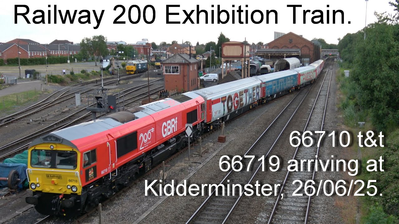 Railway 200 Inspiration Exhibition train arrives at the Severn Valley Railway Kidderminster 26/06/25