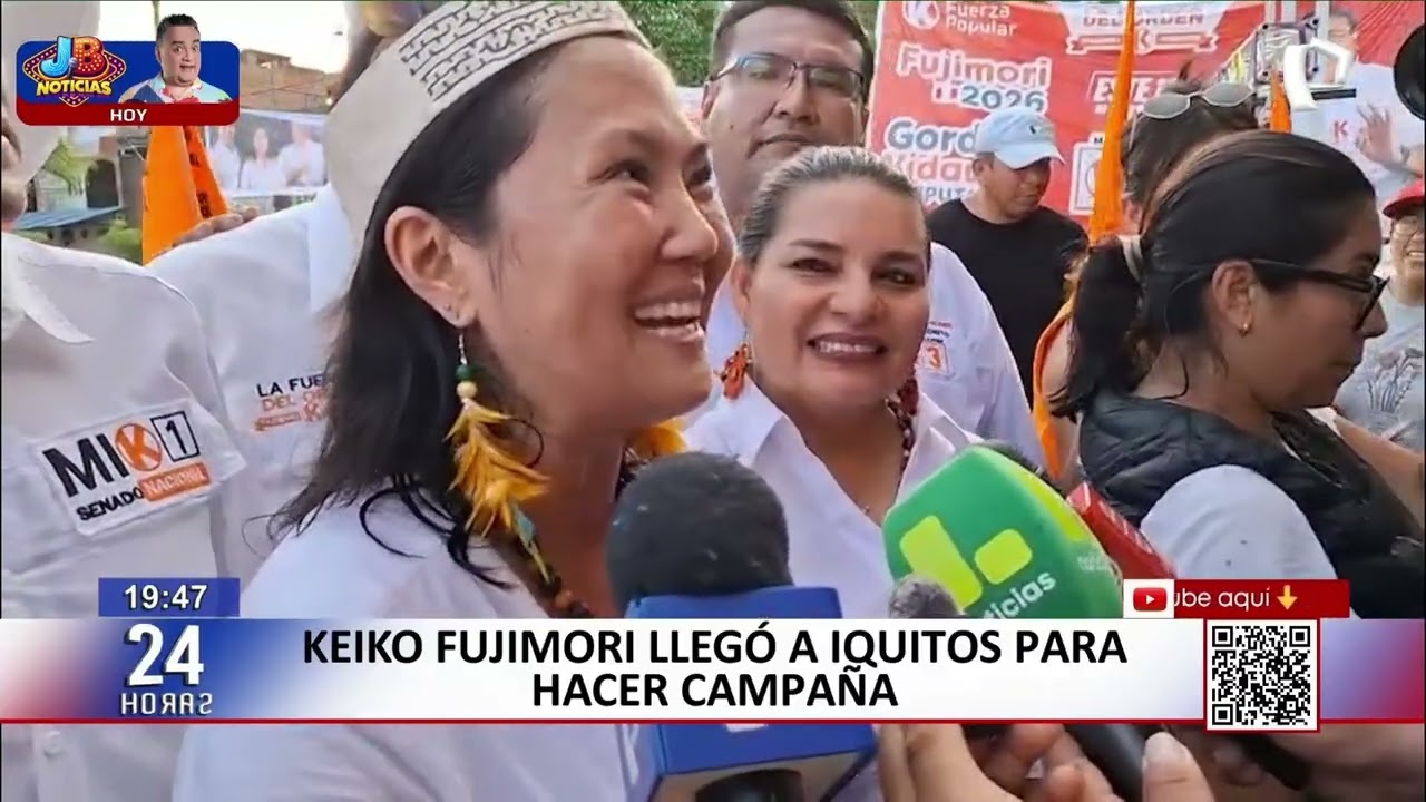 Keiko Fujimori llegó a Iquitos para hacer campaña