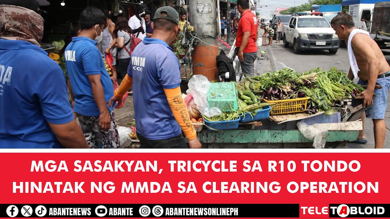 Mga sasakyan, tricycle sa R10 Tondo hinatak ng MMDA sa clearing operation