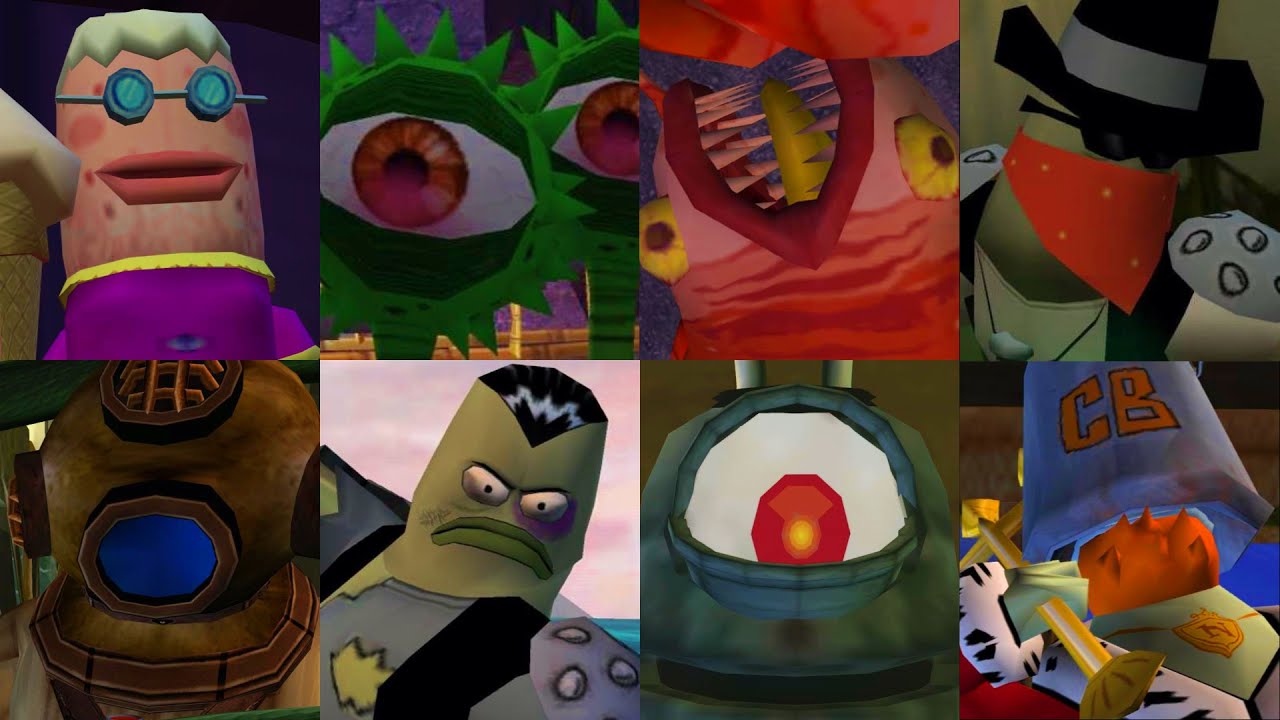 SpongeBob Movie Game - All Bosses (Perfect | No Damage) [4K]