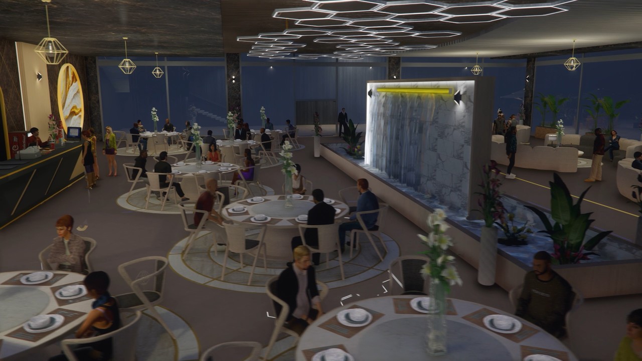 Quasar Restaurant and Central Garage MLO for FiveM | Luxury Interior Map & Roleplay Restaurant