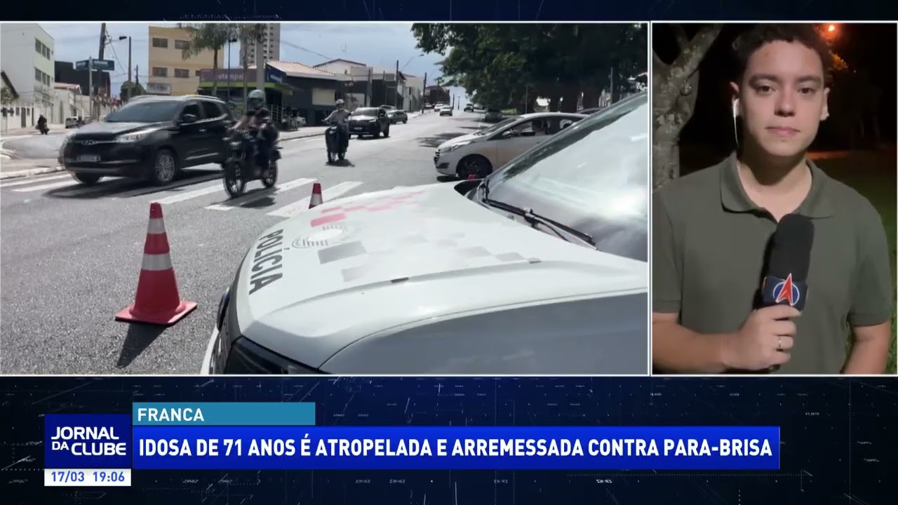 Idosa de 71 anos é atropelada e arremessada contra para-brisa - Jornal da Clube 2ª Ed. (17/03/2026)