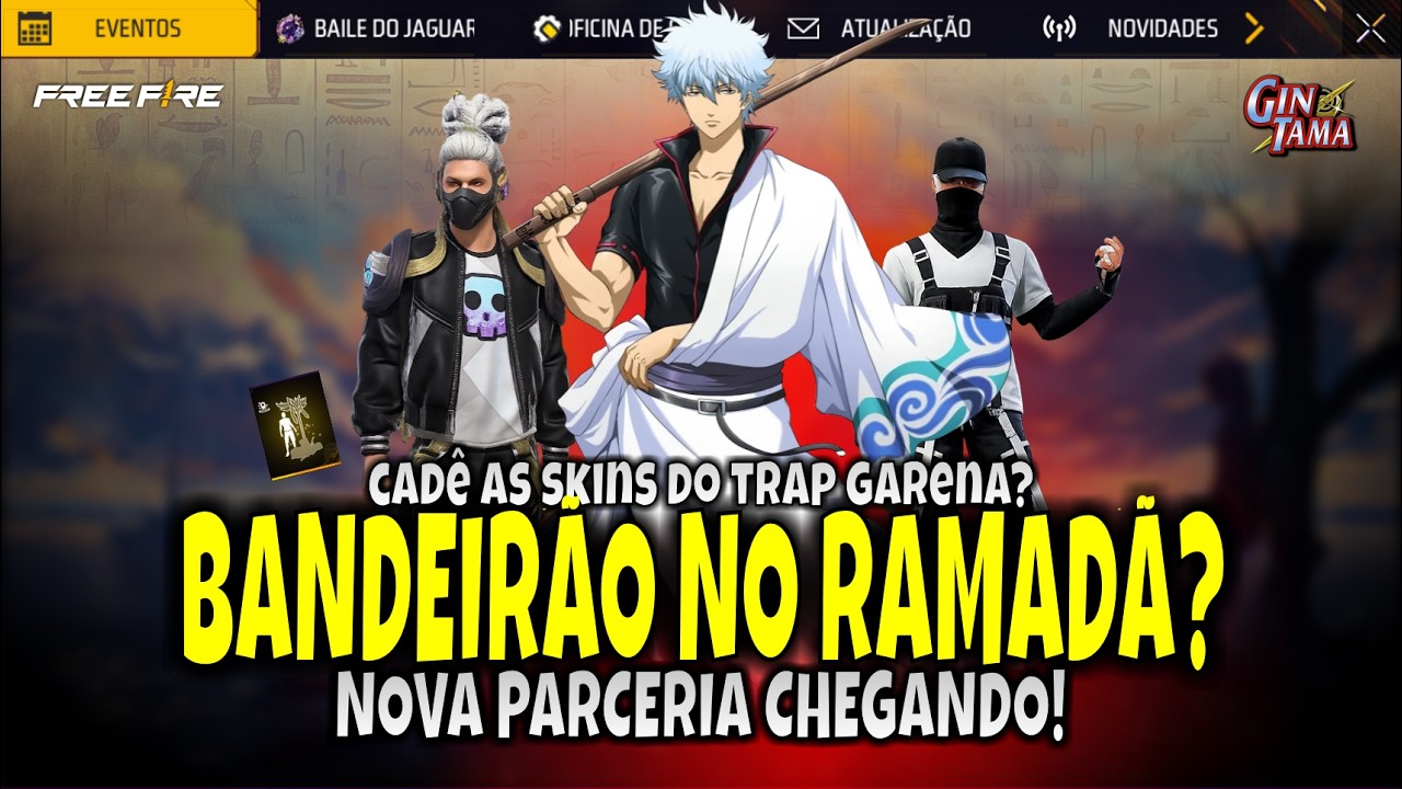 🚨URGENTE! NOVA PARCERIA CONFIRMADA?! + NOVO BANDEIRÃO E SKINS TRAP | NOVIDADES FREE FIRE