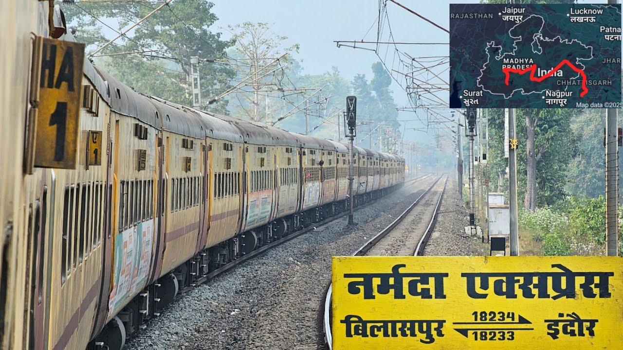 Bilaspur to Ujjain by Narmada Express | A Train Journey through Central India's jungles and towns