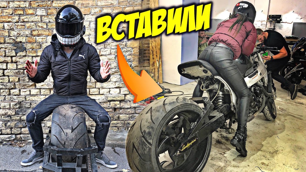 Колесо Lamborghini на СпортБайк | Распилили Suzuki Hayabusa