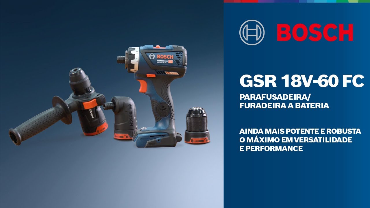 4 ferramentas em 1 - Parafusadeira/Furadeira &agrave; Bateria GSR 18V-60 FC