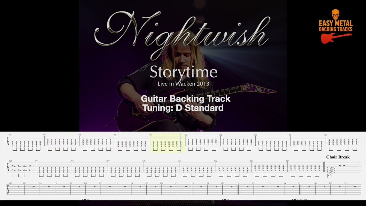 Nightwish - Storytime (Live in Wacken 2013) - Backing Track for Guitar w/Vocals and Tabs