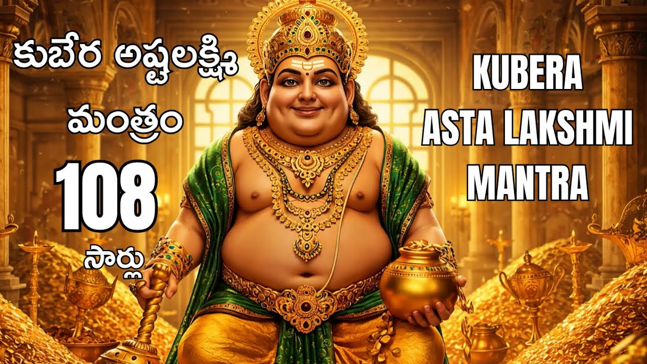 కుబేర అష్టలక్ష్మి మంత్రం | KUBERA ASTA LAKSHMI MANTRA | 108 TIMES CHANTING | MONEY FLOW
